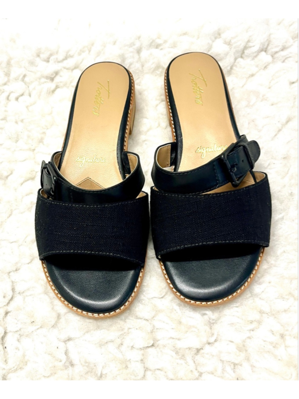 Trotters Signature Black Slide Sandals Women Size 8.5W